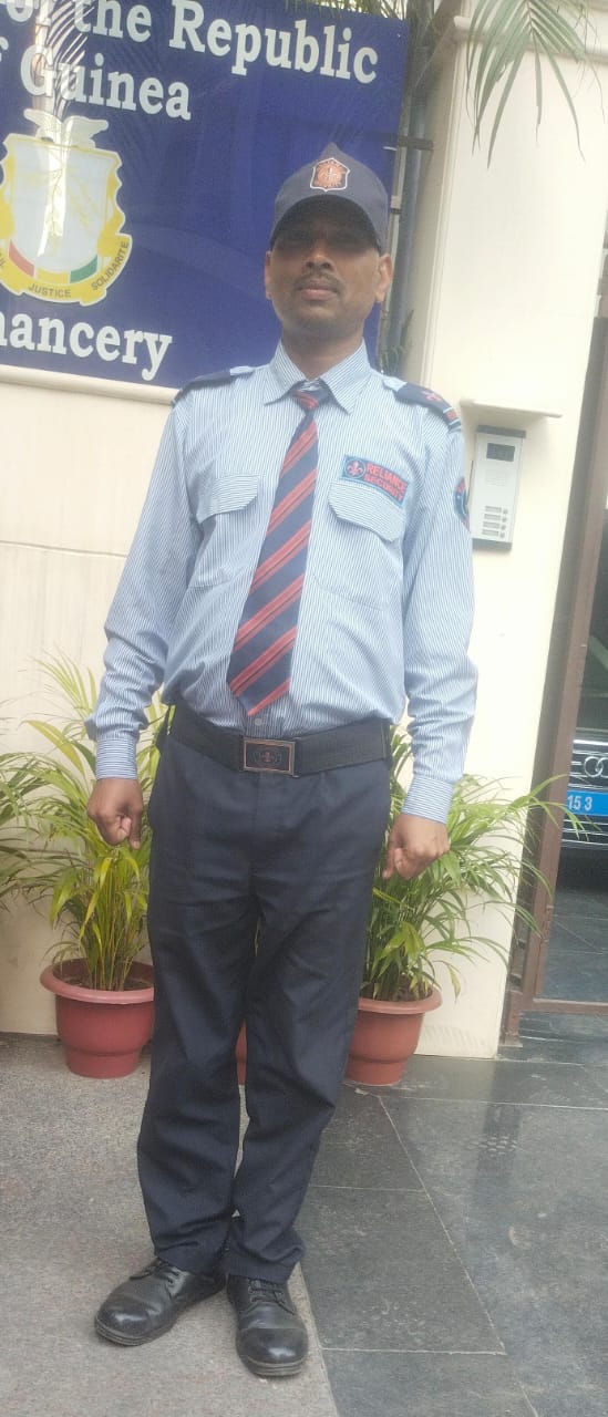 Guard at the Embassy of the Republic of Guinea