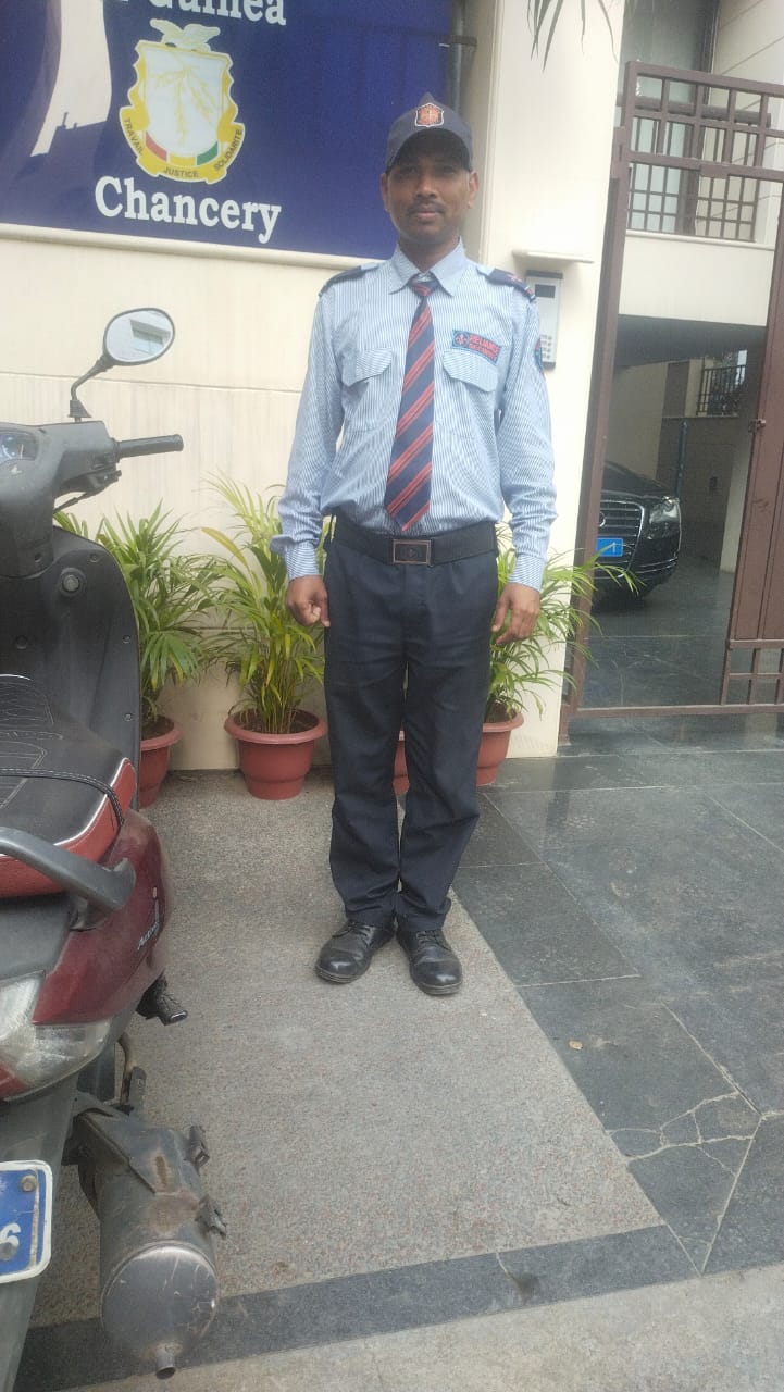 Reliance Security guard managing site access